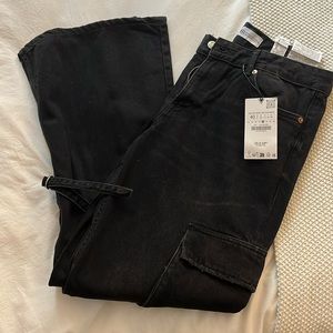Black Zara Cargo Pants - tags on!